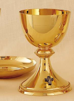 Gold Chalice With Bowl Paten